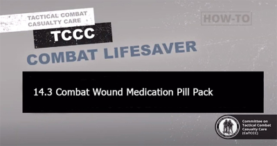 14.3 Combat Wound Medication Pill Pack