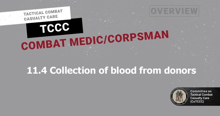 11.4 Donor Blood Collection