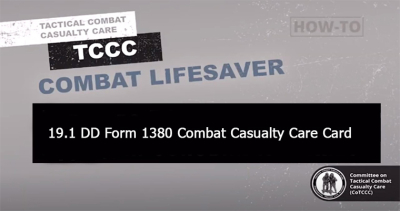 19.1 DD Form 1380 Combat Casualty Care Card
