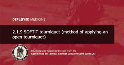 2.1.9 SOFT-T tourniquet (method of applying an open tourniquet)