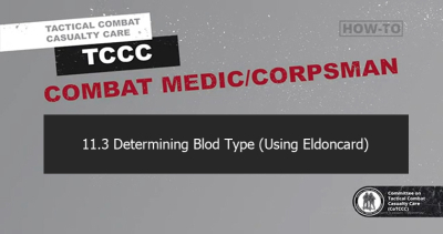 11.3 Determining Blod Type (Using Eldoncard)