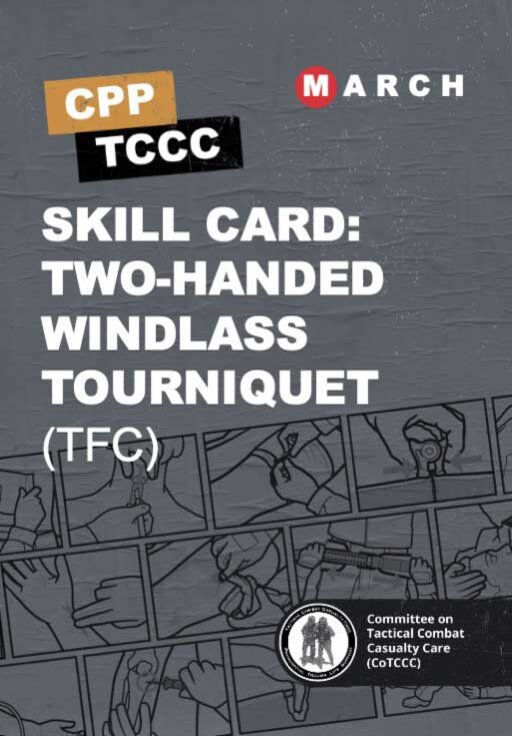 Skill Card 7: Накладання турнікета з воротком і пряжкою двома руками під час надання допомоги в польових умовах Skill Card 7: Накладання турнікета з воротком і пряжкою двома руками під час надання допомоги в польових умовах