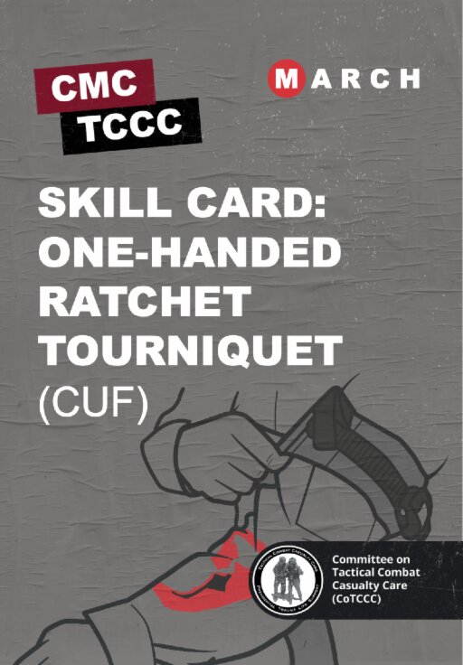 Skill Card 2: Накладання турнікета з зубчастим механізмом однією рукою (допомога під вогнем, CUF)