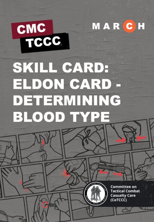 Skill Card 36: Інструкція з визначення групи крові при наданні допомоги в польових умовах