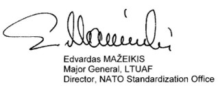 Signature NATO Standartization Office AMedP 1.8