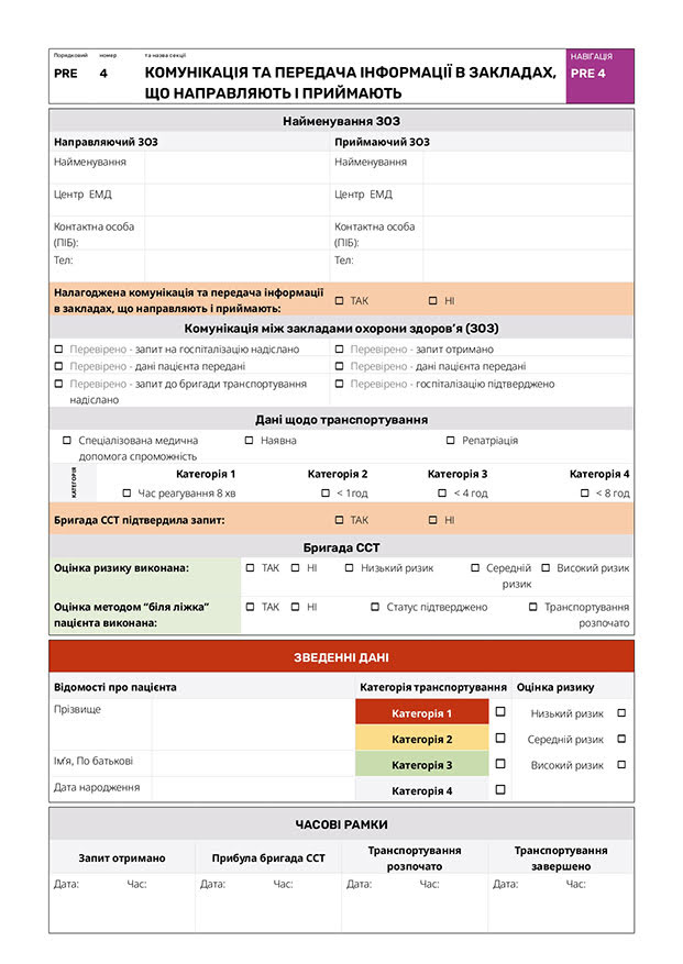 Комунікація та передача інформації в закладах, що направляють і приймають