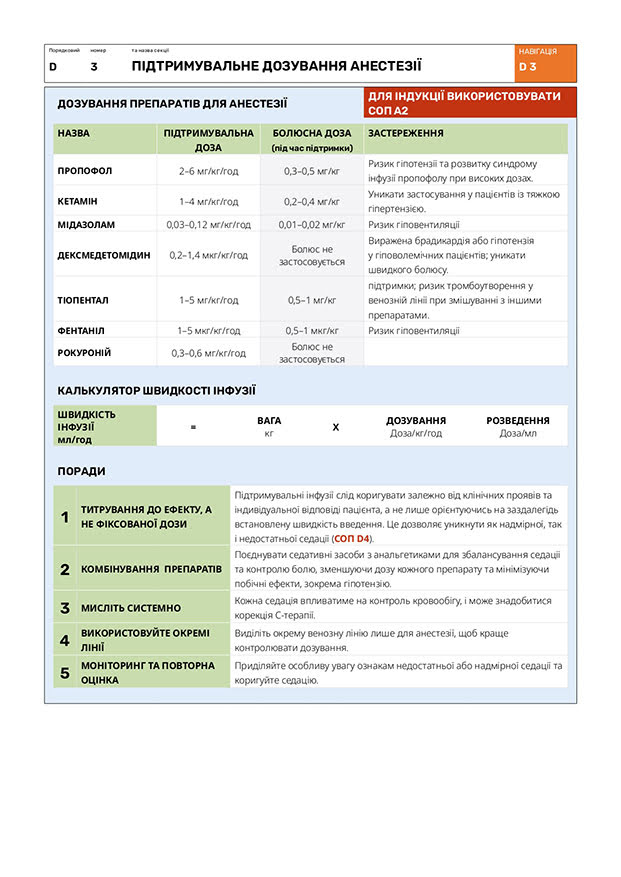 Підтримувальне дозування анестезії