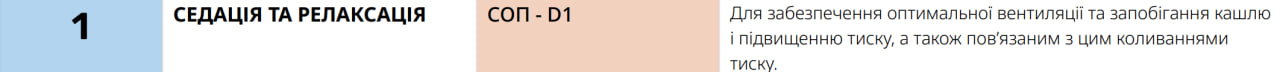 Седація та використання міорелаксантів - пункт 1