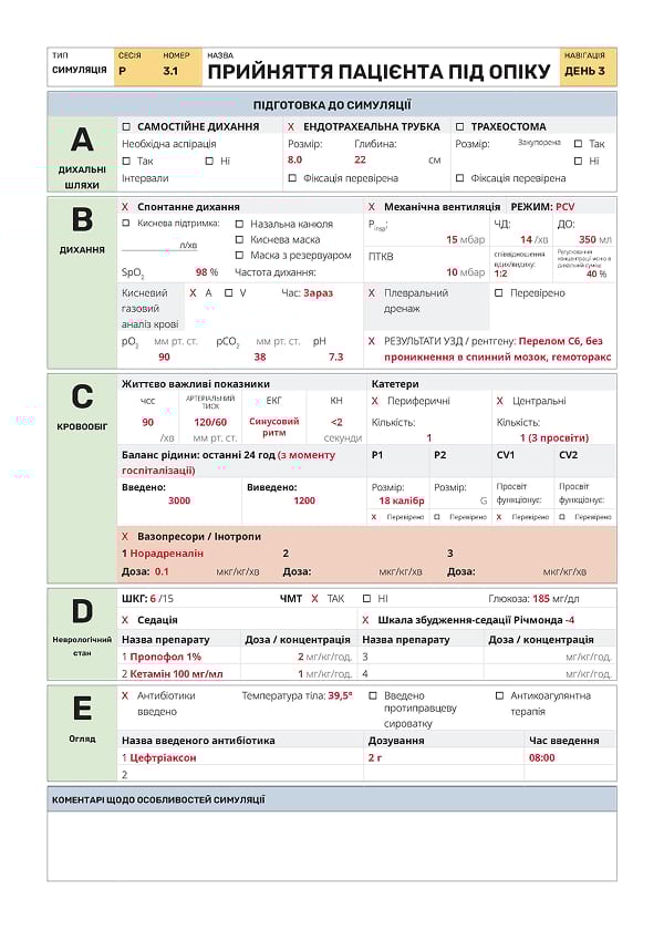 Симуляція Р3.1: передача пацієнта - 2