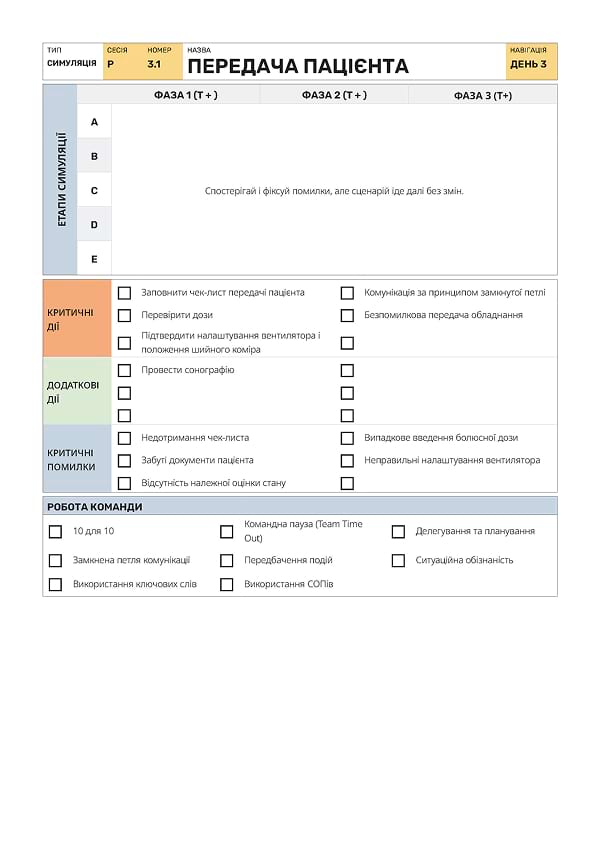 Симуляція Р3.1: передача пацієнта - 3