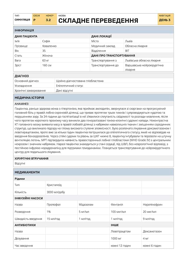 Р3.2: передача важкого пацієнта - 4