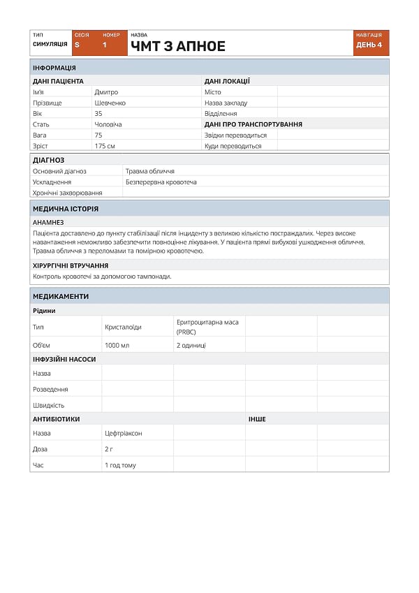 Симуляція S1: ЧМТ з апное - 4