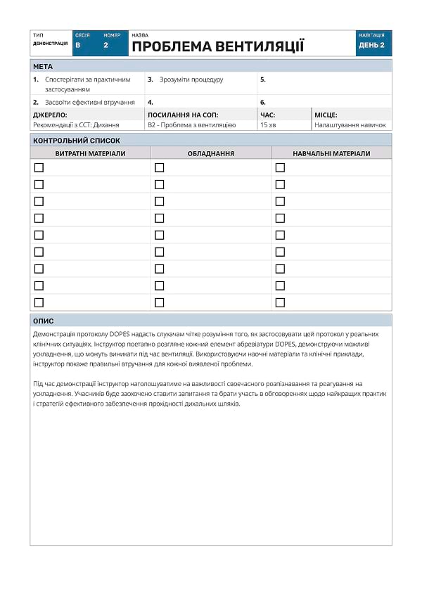 Демонстрація В2: проблема вентиляції