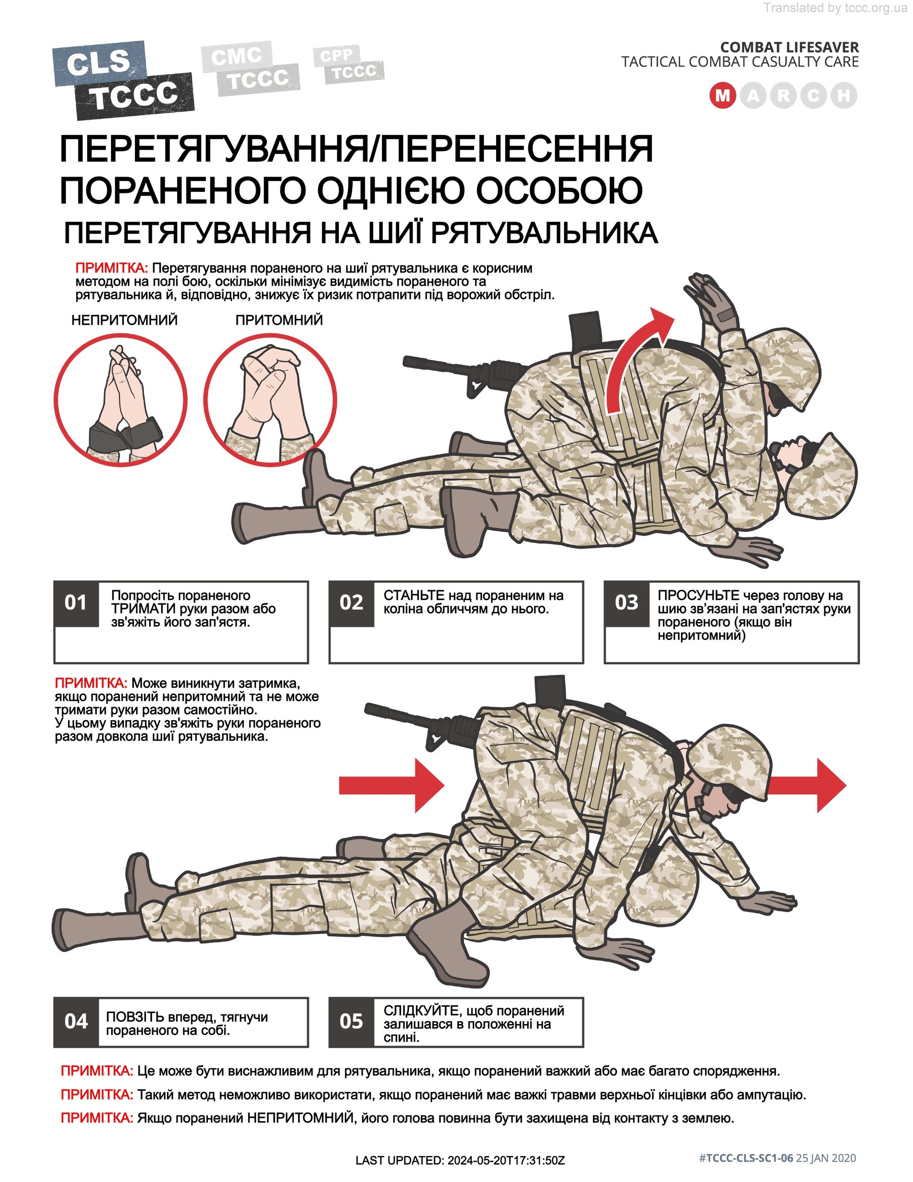 Перетягування/перенесення пораненого - однією особою, сторінка 2