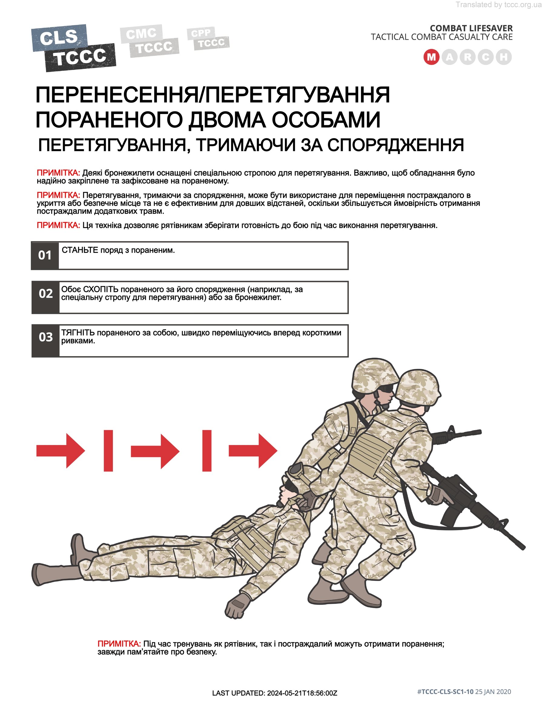 Перенесення/перетягування пораненого двома особами, сторінка 3