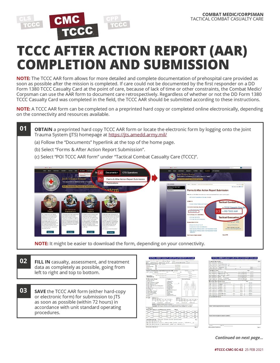 TCCC After Action Report (AAR)