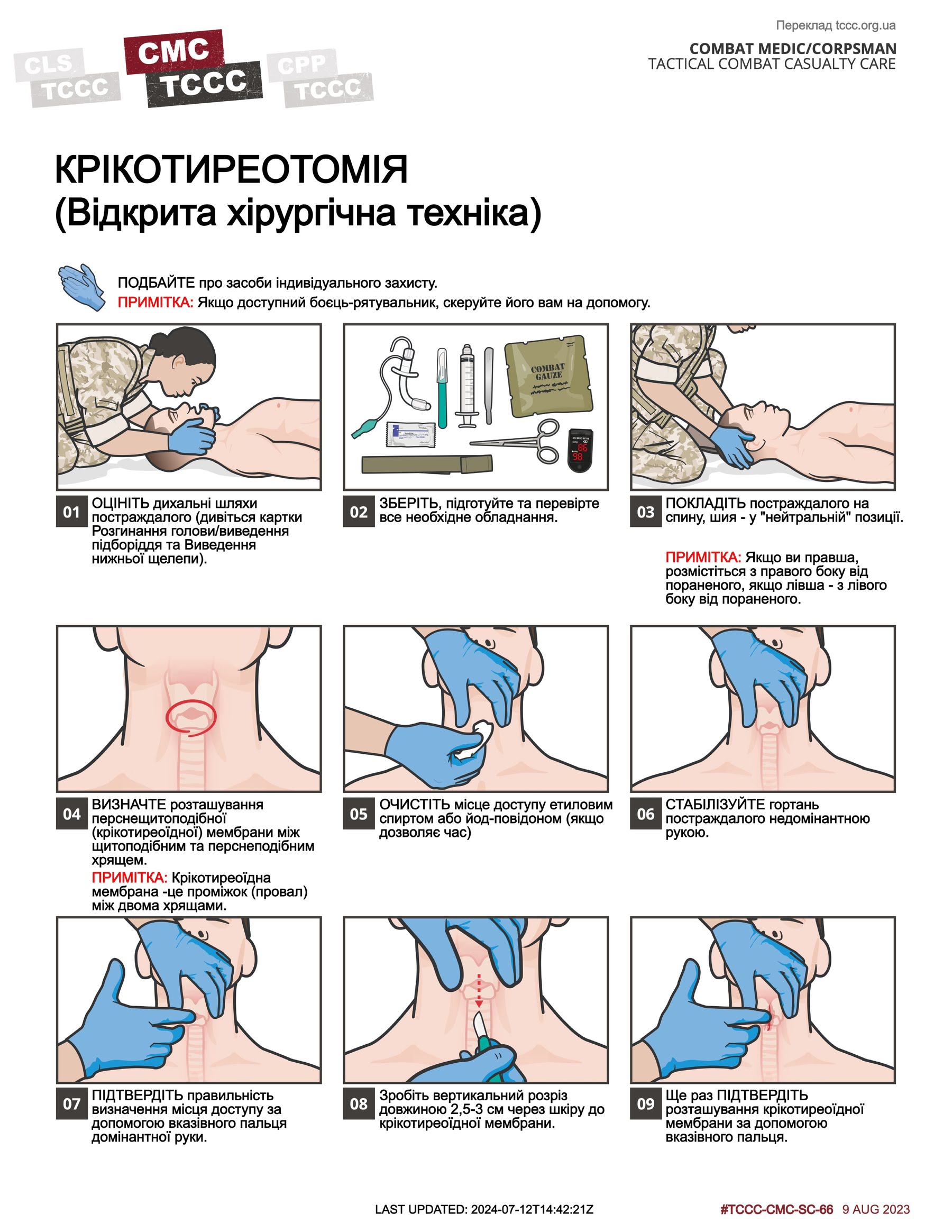 Крікотиреотомія (відкрита хірургічна техніка), cmc, сторінка 1