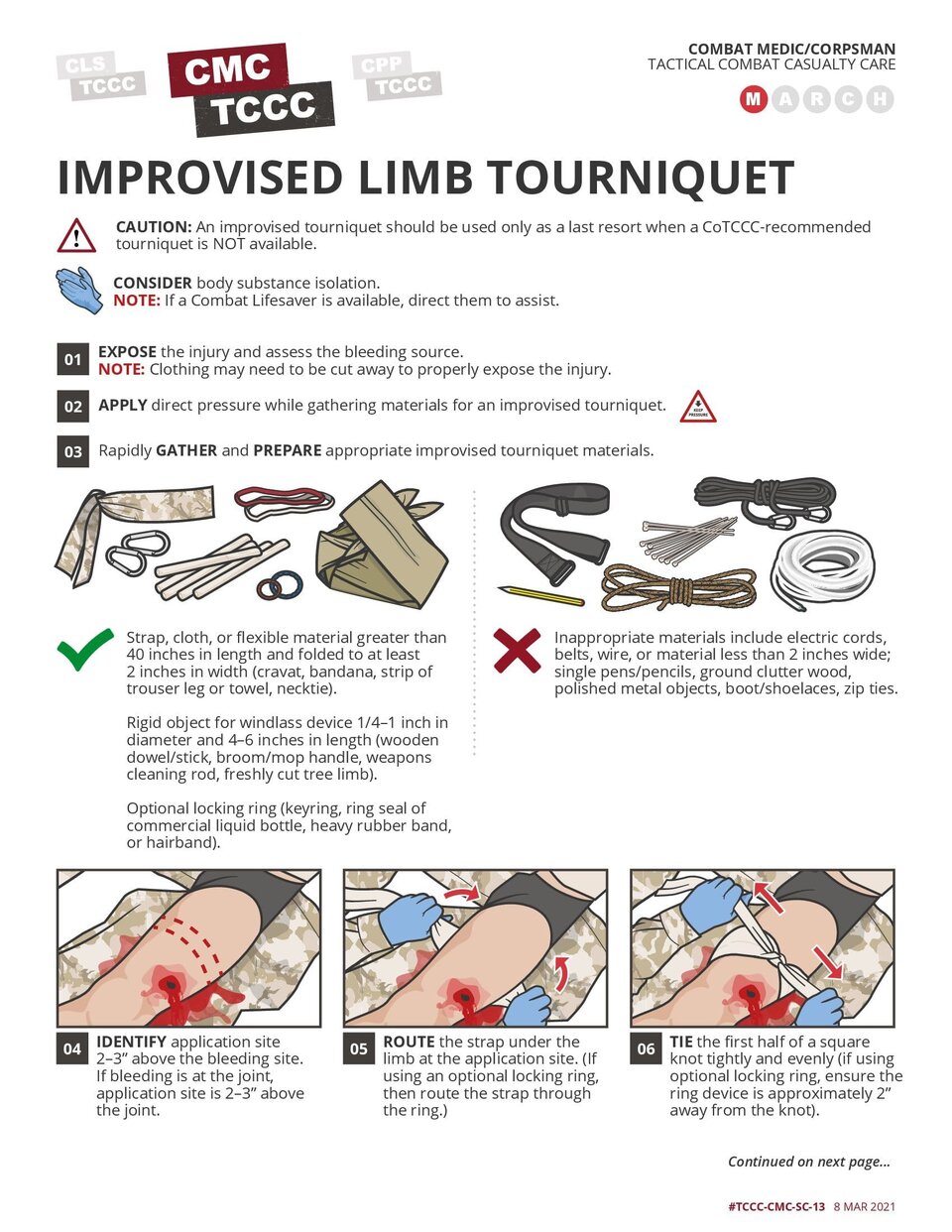 Improvised Limb Tourniquet Application