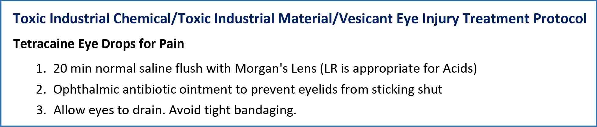 Eye Injury Treatment Protocol