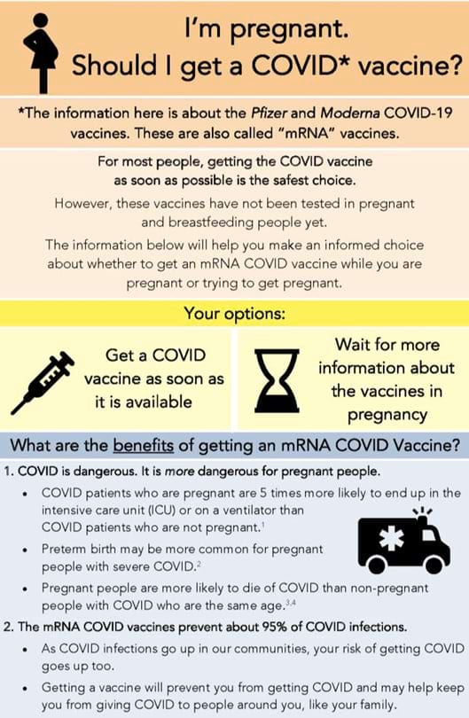 COVID-19 Vaccine Shared Decision-Making Aid for Pregnant Women - Part 1