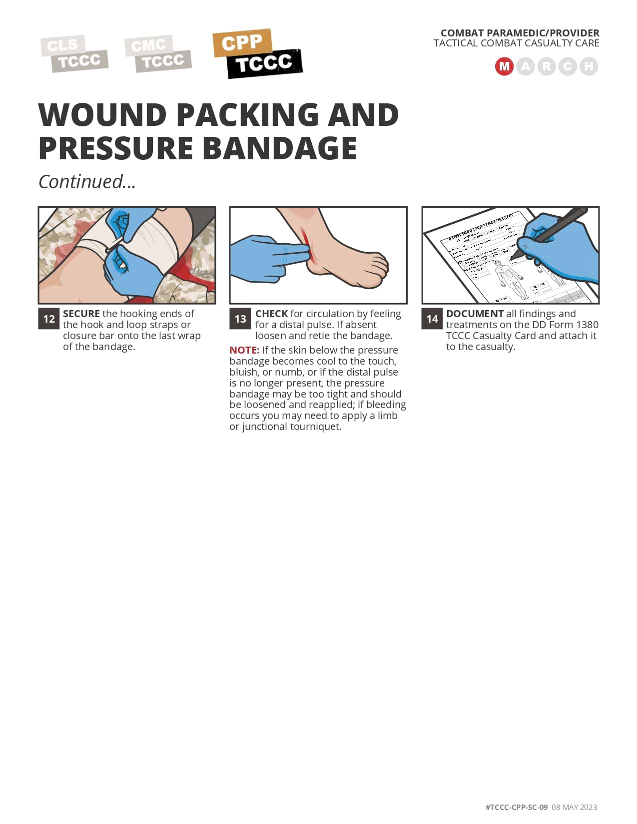 Wound Packing and Pressure Bandage, cpp, page 2