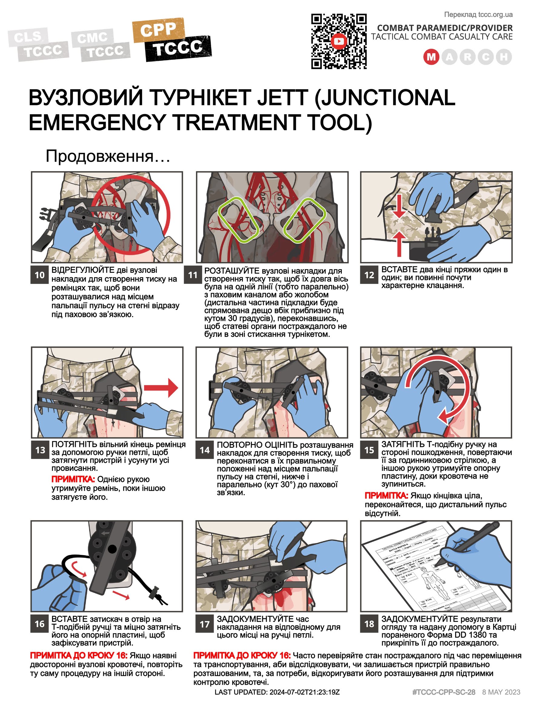 Вузловий турнікет JETT (Junctiona Emergency Treatment Tool), cpp, сторінка 2