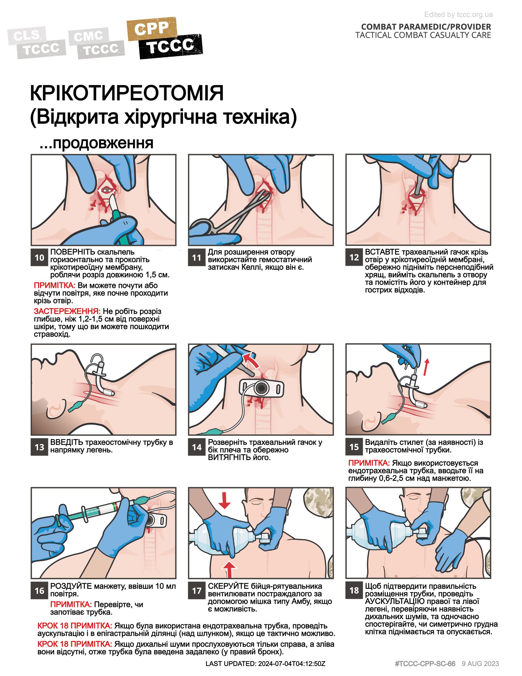 Крікотиреотомія (відкрита хірургічна техніка), cpp, сторінка 2