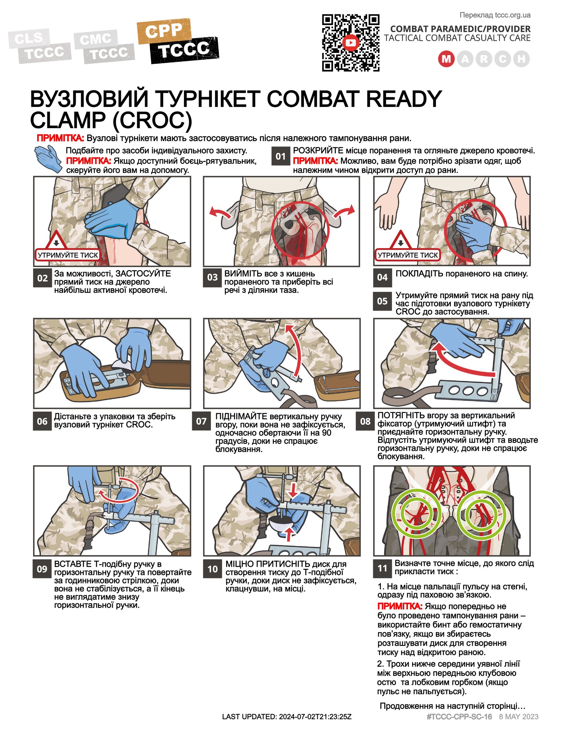 Вузловий турнікет Combat Ready Clamp (CROC), cpp, сторінка 1