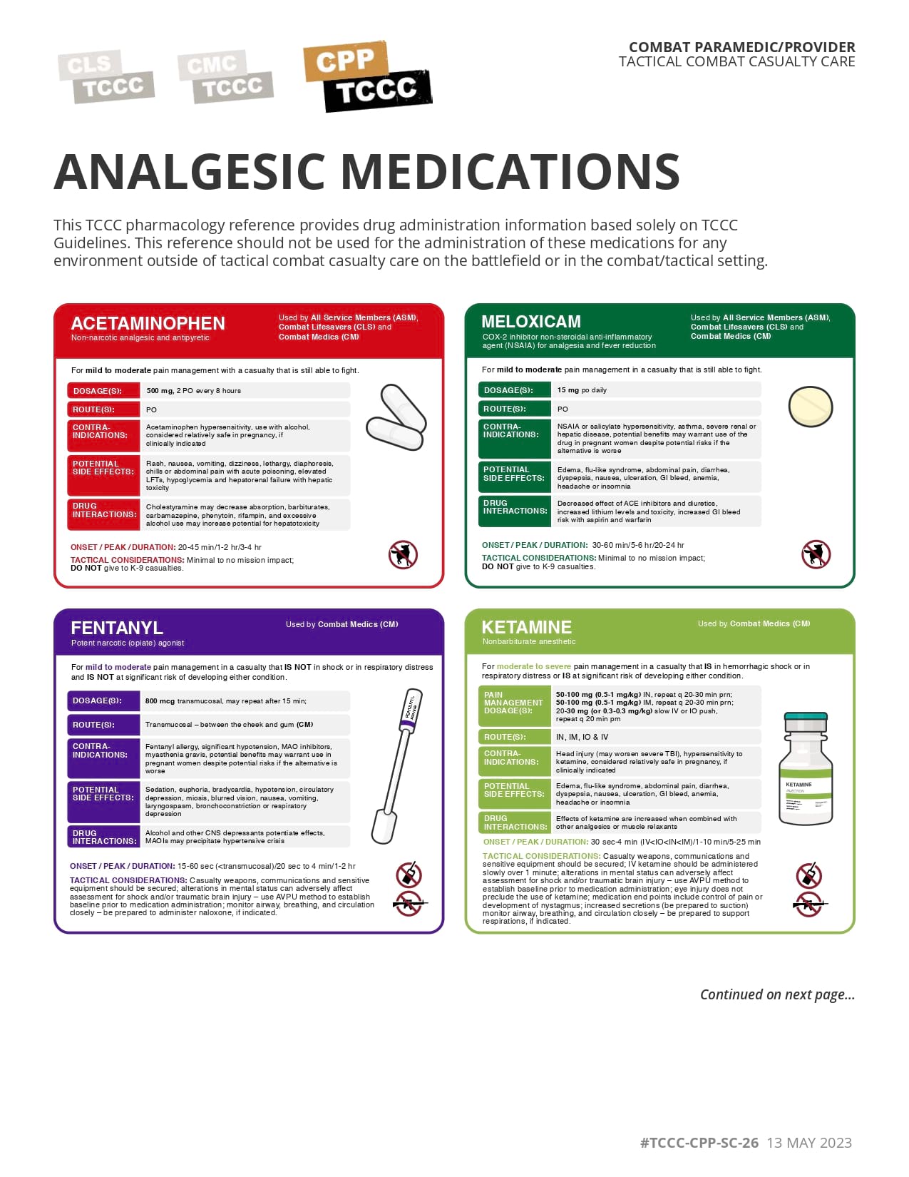 Analgesic Medications, cpp, page 1