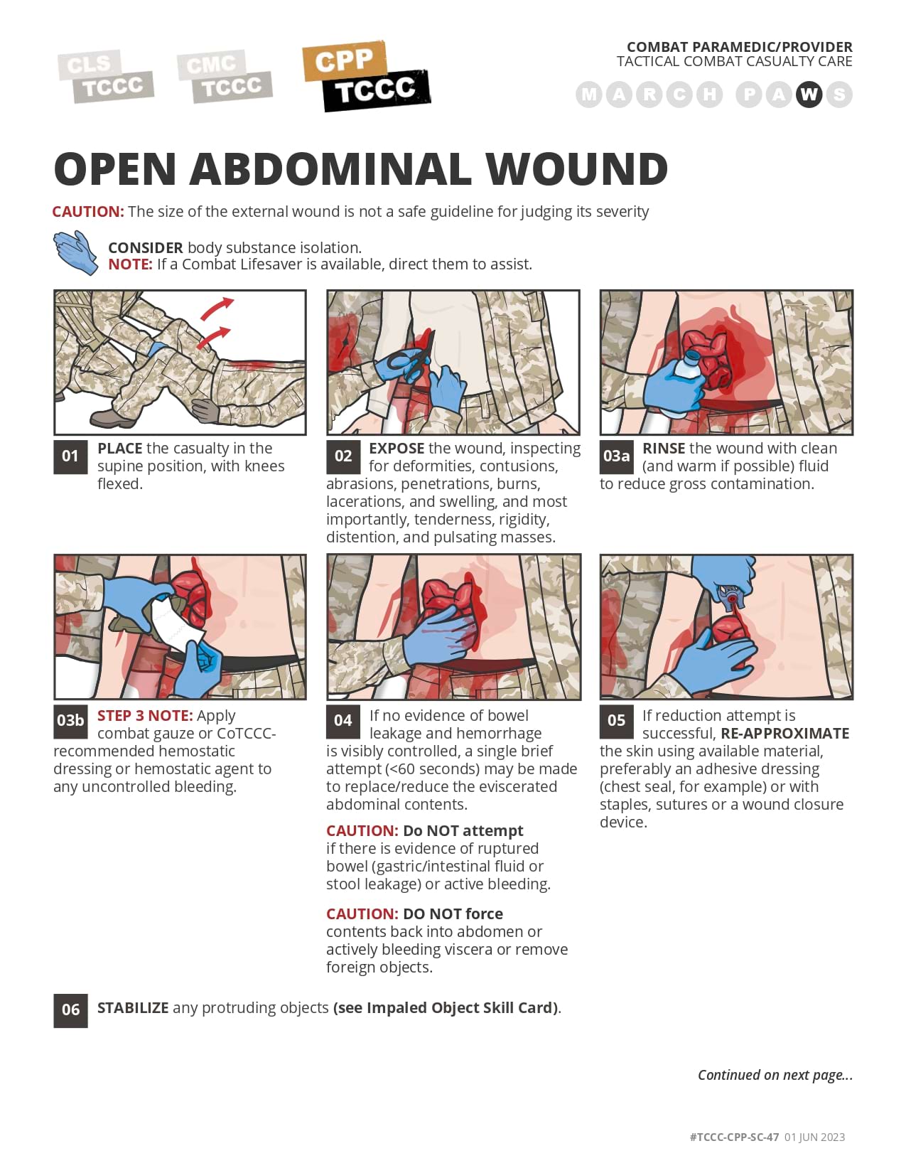 Open Abdominal Wound, cpp, page 1