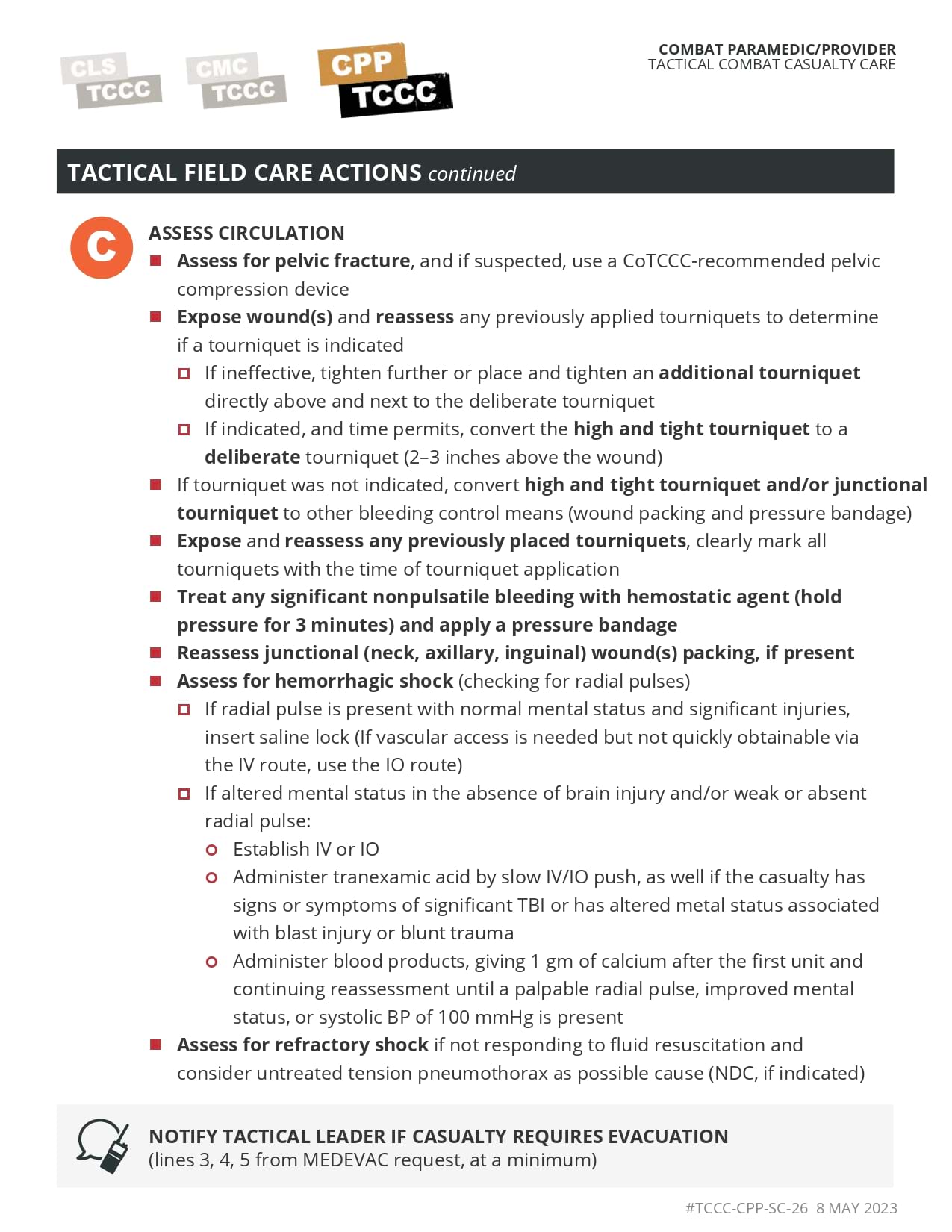 Tactical Trauma Assessment Guide, cpp, page 4