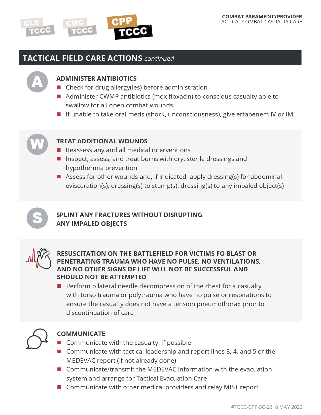 Tactical Trauma Assessment Guide, cpp, page 6