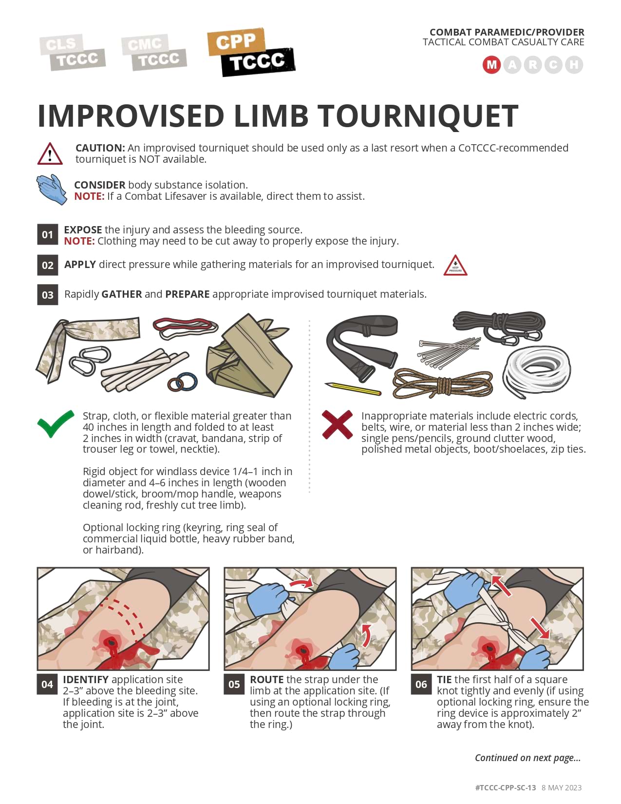 Skill Card 9: Improvised Limb Tourniquet